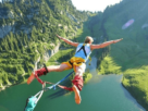 A Skydiver Flies Through The Air.