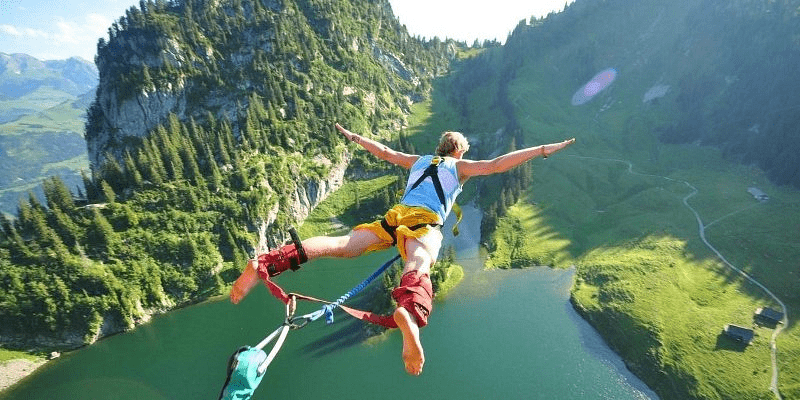 A Skydiver Flies Through The Air.